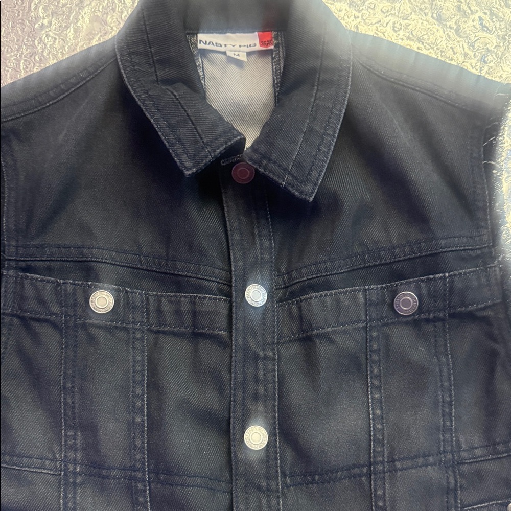 Nasty Pig Black Denim Vest.   M